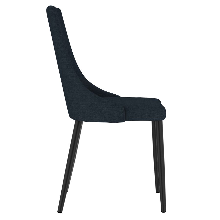 Chaise d'appoint Venise, lot de 2 en bleu