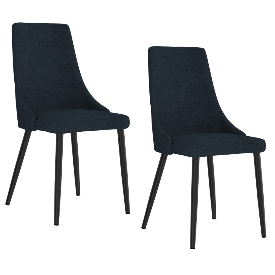 Chaise d'appoint Venise, lot de 2 en bleu