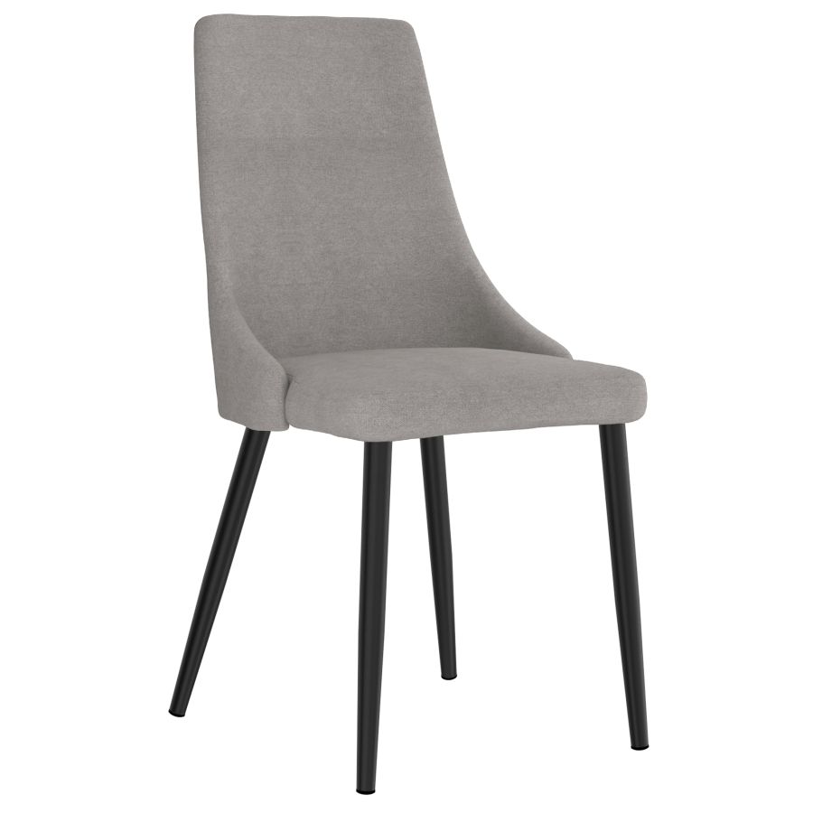 Chaise d'appoint Venise, lot de 2 en gris
