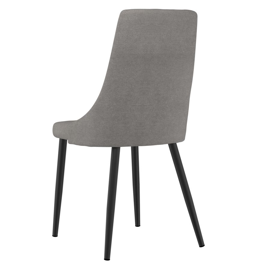 Chaise d'appoint Venise, lot de 2 en gris