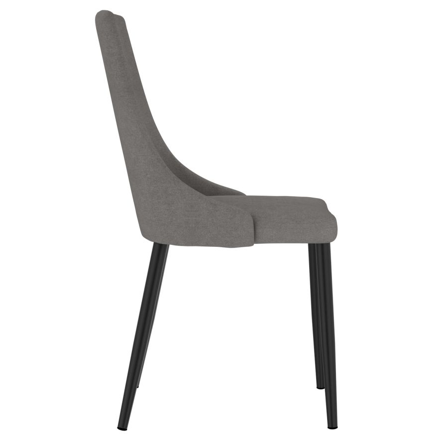 Chaise d'appoint Venise, lot de 2 en gris