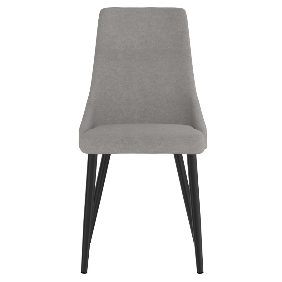 Chaise d'appoint Venise, lot de 2 en gris