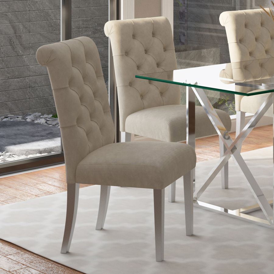 Chloe Side Chair, ensemble de 2 en beige