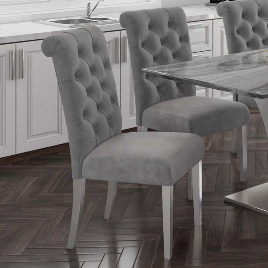 Chloe Side Chair, ensemble de 2 en gris