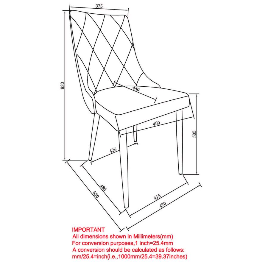 Chaise d'appoint Antoine, ensemble de 2, en noir avec pieds en or vieilli