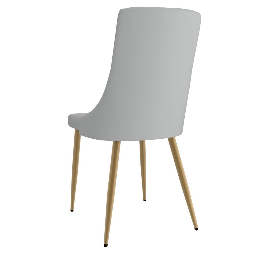 Chaise d'appoint Antoine, ensemble de 2, en gris clair