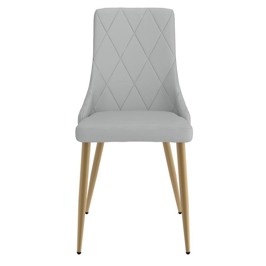 Chaise d'appoint Antoine, ensemble de 2, en gris clair