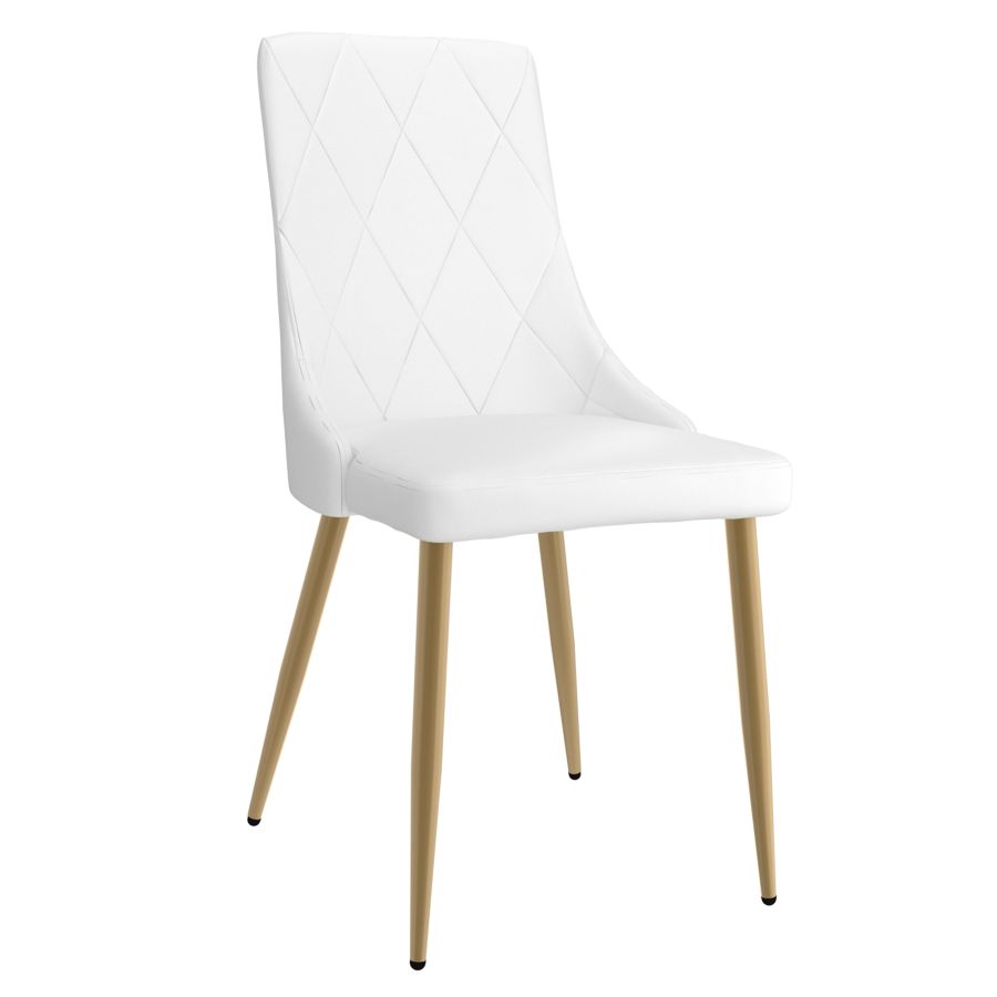Chaise d'appoint Antoine, ensemble de 2, en blanc