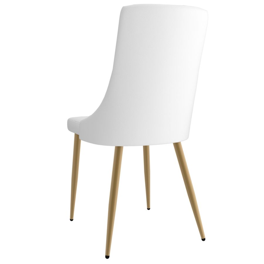 Chaise d'appoint Antoine, ensemble de 2, en blanc