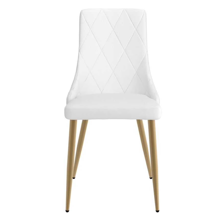 Chaise d'appoint Antoine, ensemble de 2, en blanc