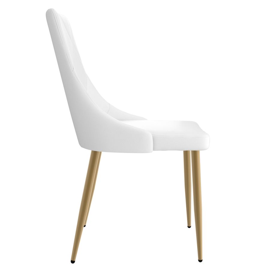 Chaise d'appoint Antoine, ensemble de 2, en blanc