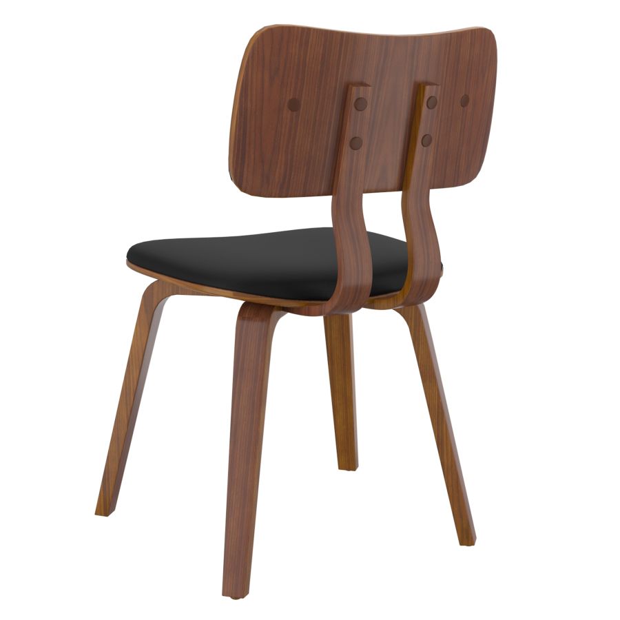 Chaise d'Appoint Zuni en Simili Cuir Noir
