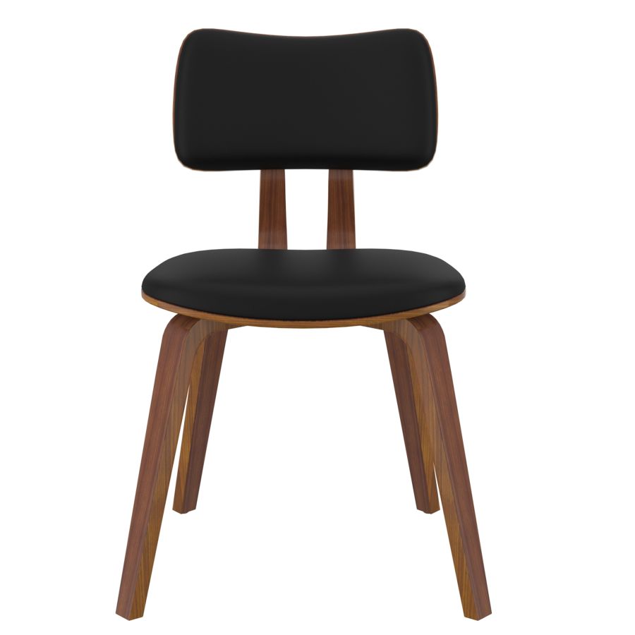 Chaise d'Appoint Zuni en Simili Cuir Noir