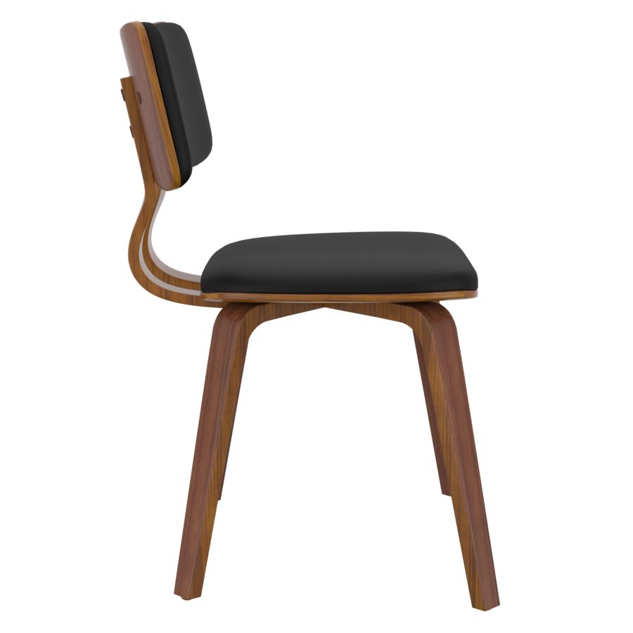 Chaise d'Appoint Zuni en Simili Cuir Noir