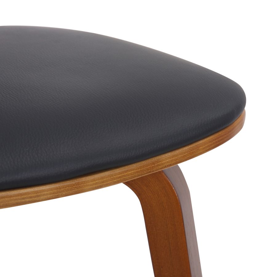 Chaise d'Appoint Zuni en Simili Cuir Noir