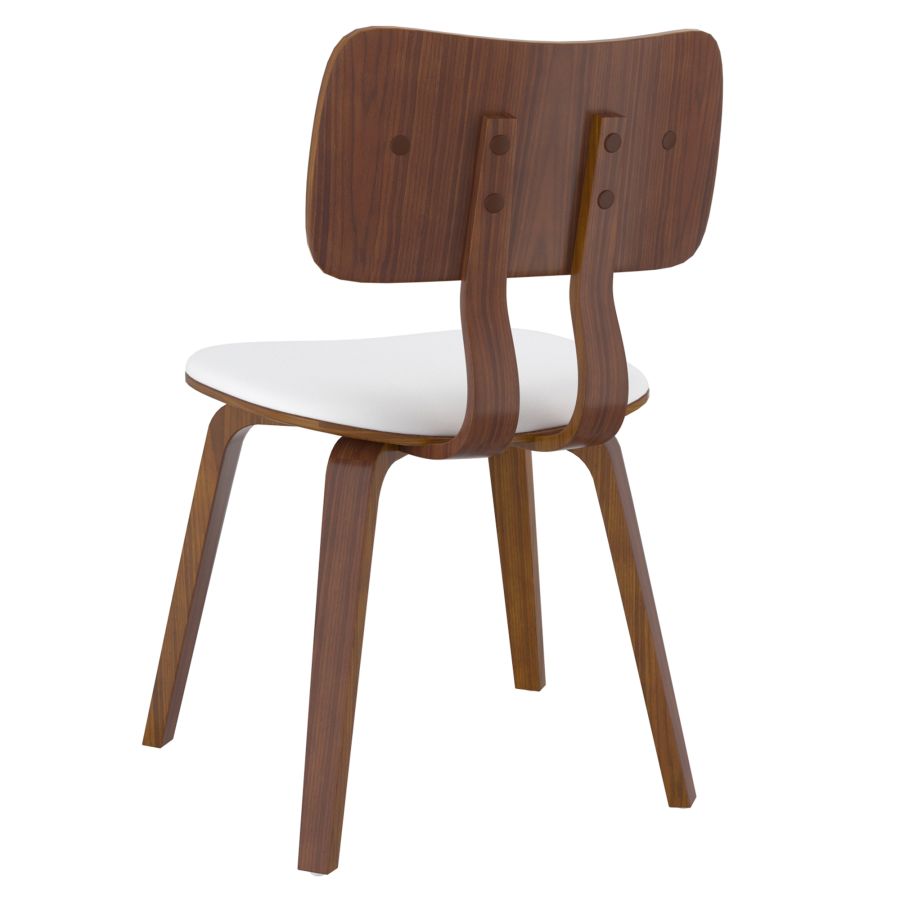 Chaise d'Appoint Zuni en Simili Cuir Blanc