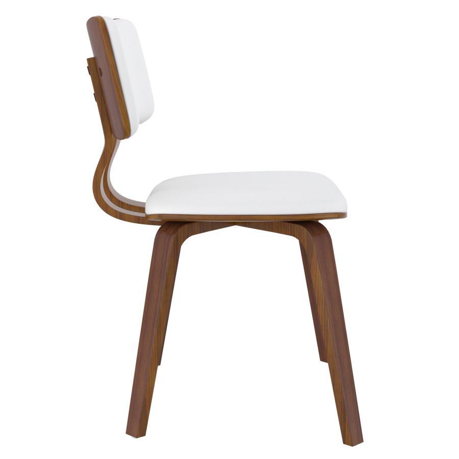 Chaise d'Appoint Zuni en Simili Cuir Blanc