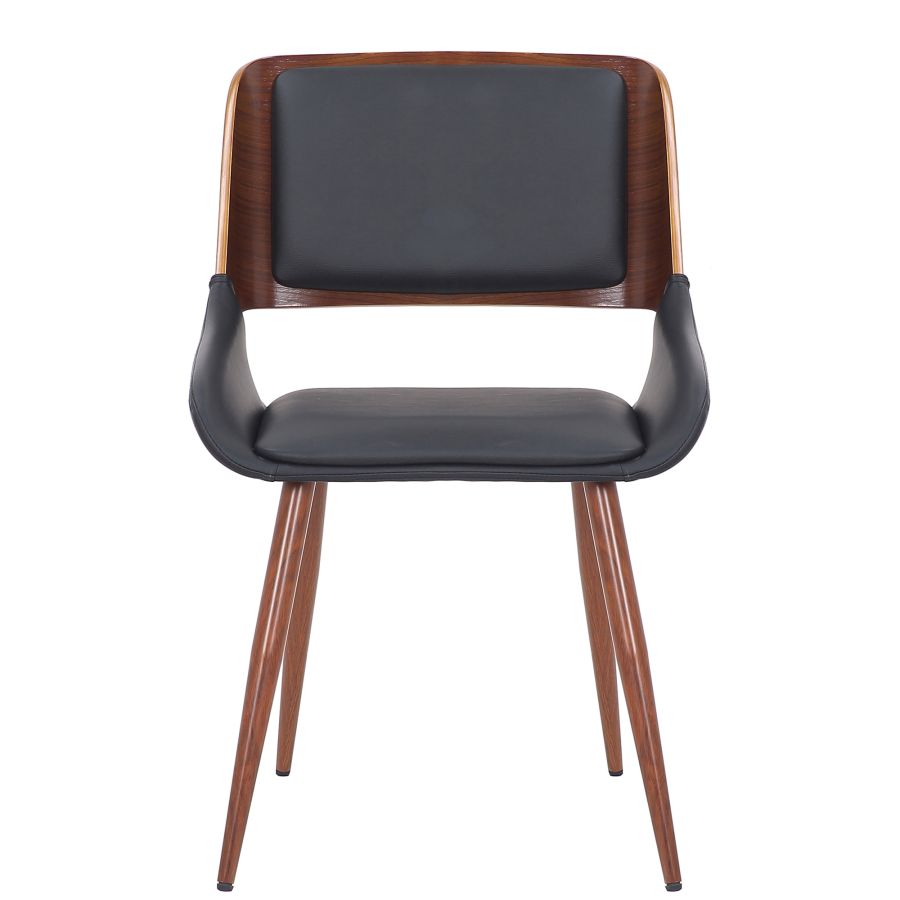 Chaise d'appoint Hudson en similicuir noir