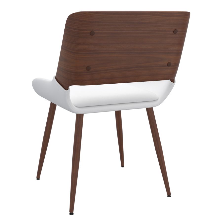 Chaise d'appoint Hudson en similicuir blanc
