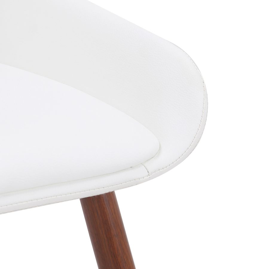Chaise d'appoint Hudson en similicuir blanc