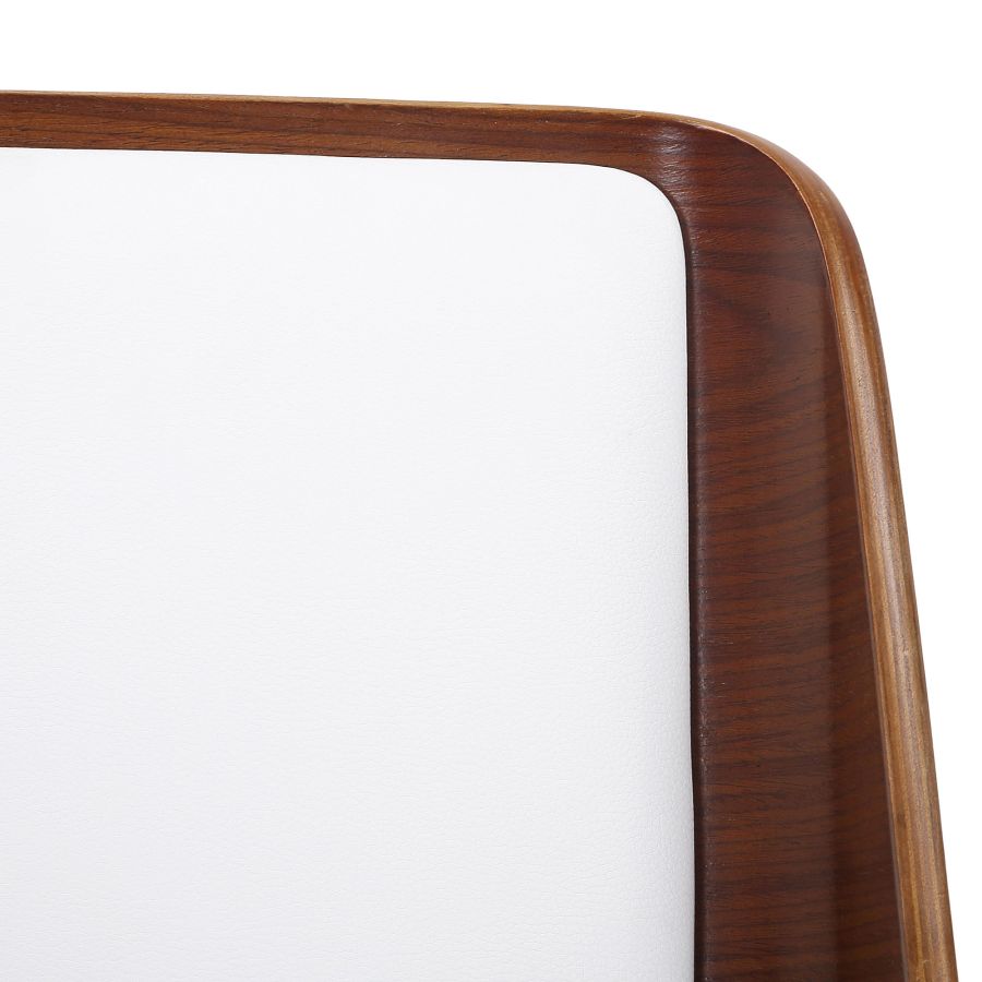 Chaise d'appoint Hudson en similicuir blanc