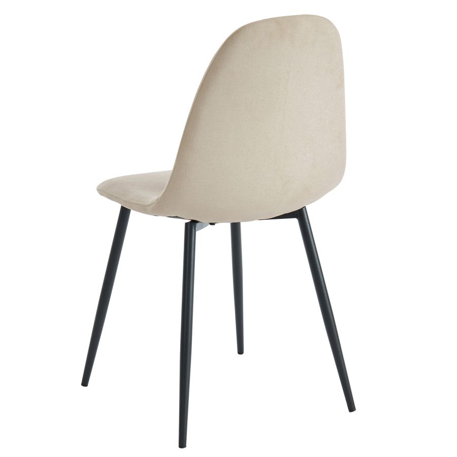 Chaise d'appoint Olly, lot de 4 en beige