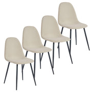Chaise d'appoint Olly, lot de 4 en beige