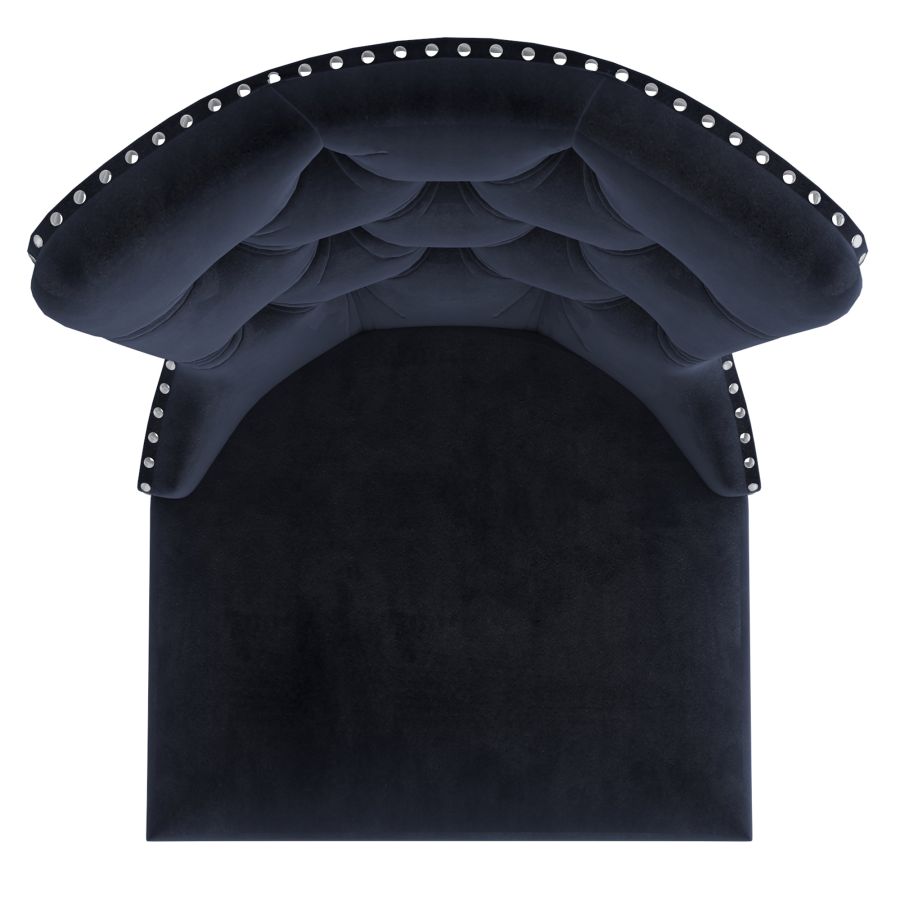 Chaise d'appoint Hollis, ensemble de 2, en noir