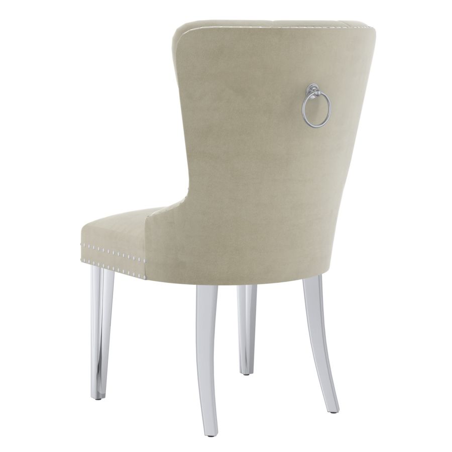 Chaise d'appoint Hollis, ensemble de 2, en ivoire