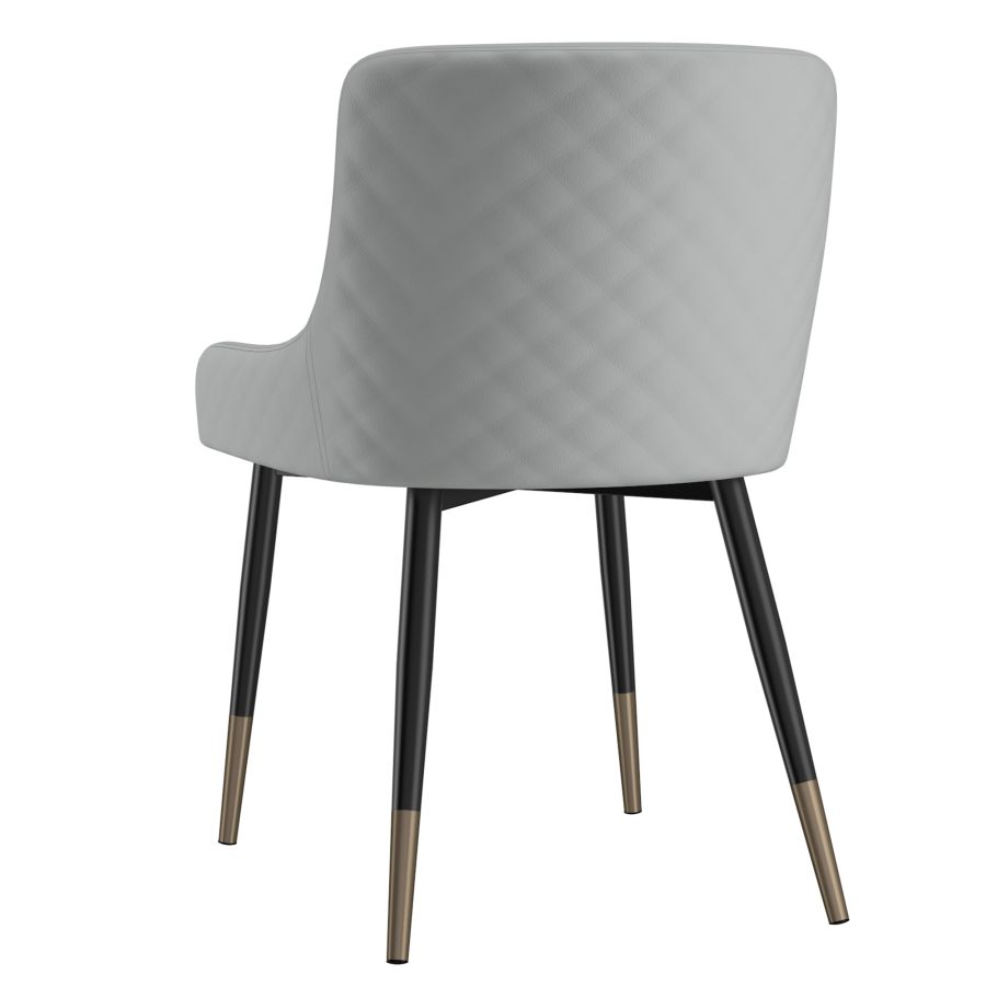 Chaise d'appoint Xander, ensemble de 2, en gris clair