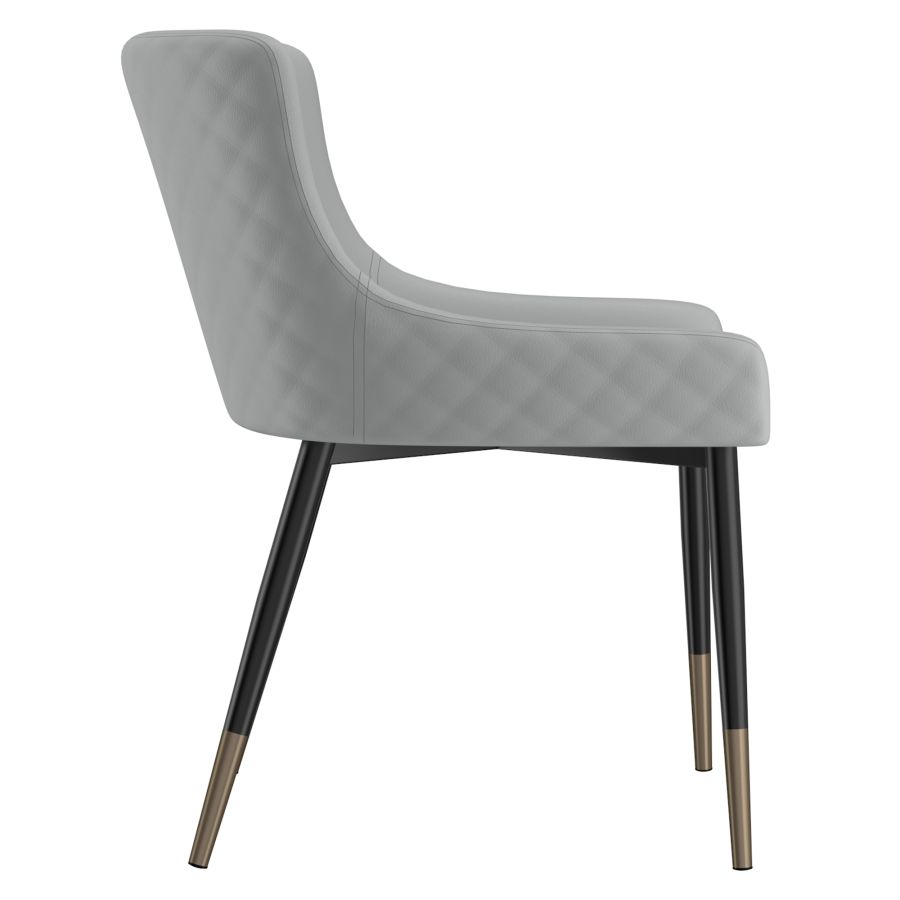 Chaise d'appoint Xander, ensemble de 2, en gris clair
