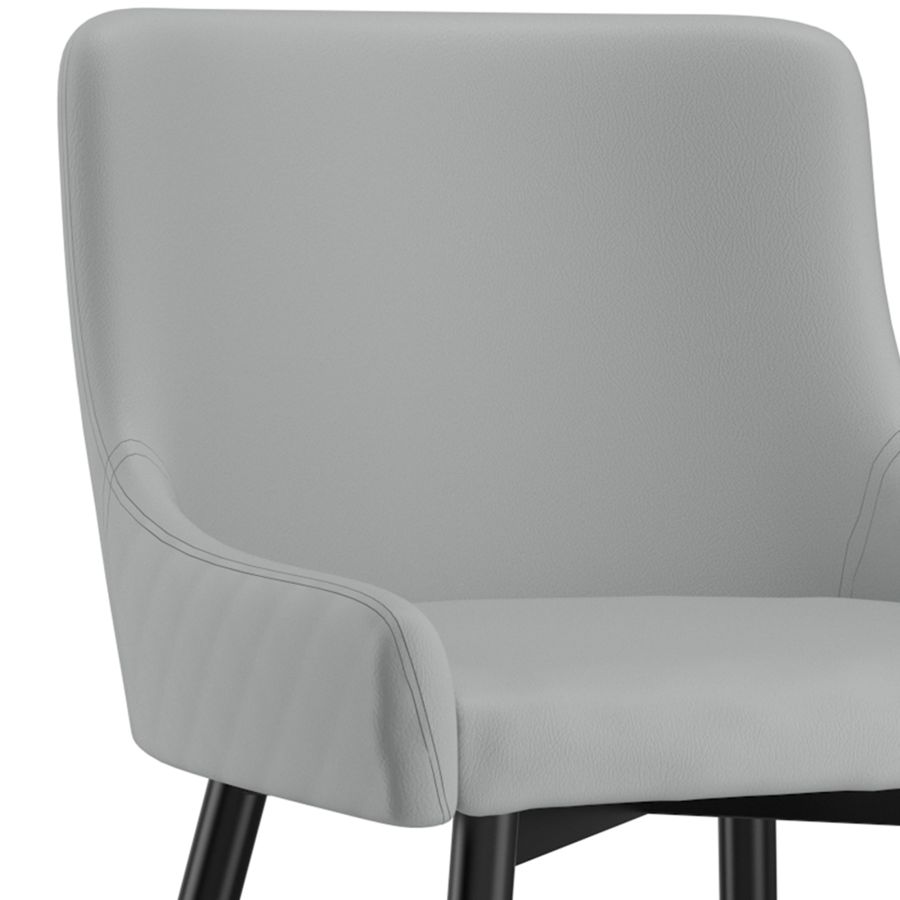 Chaise d'appoint Xander, ensemble de 2, en gris clair
