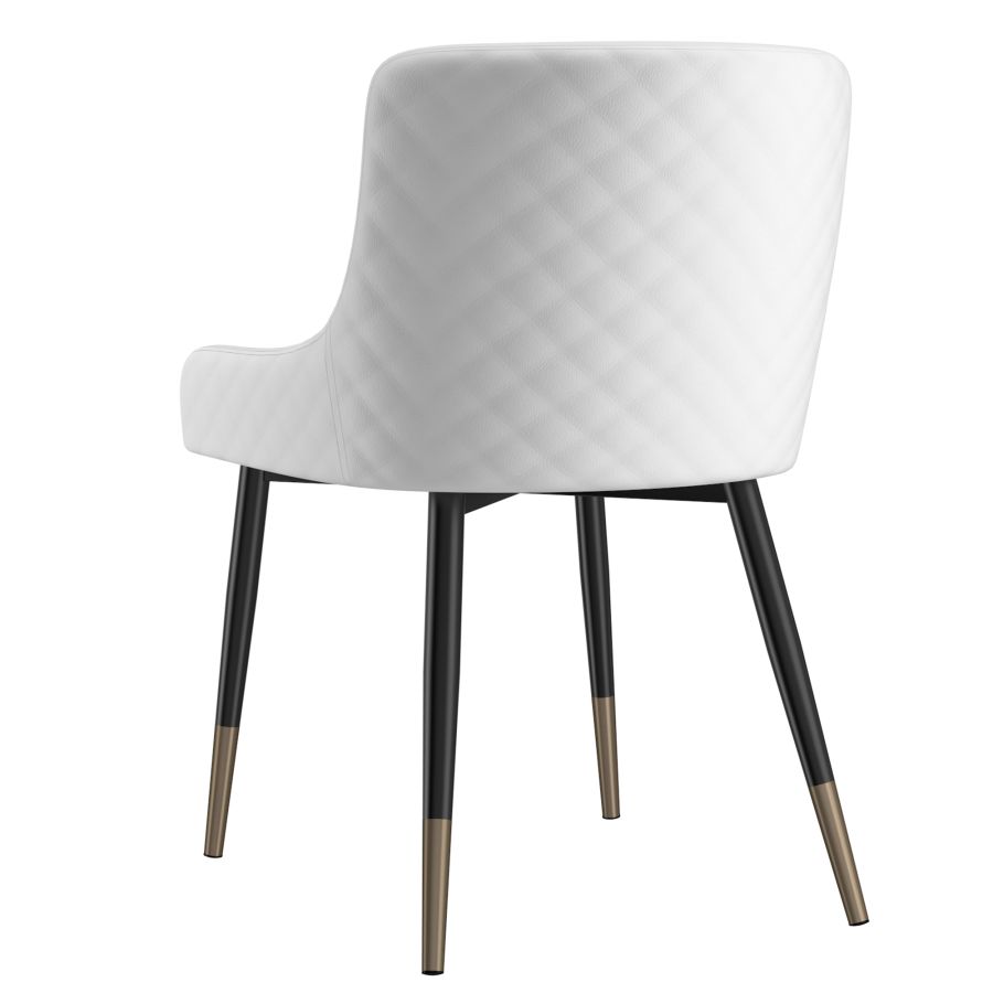 Chaise d'appoint Xander, ensemble de 2, en blanc