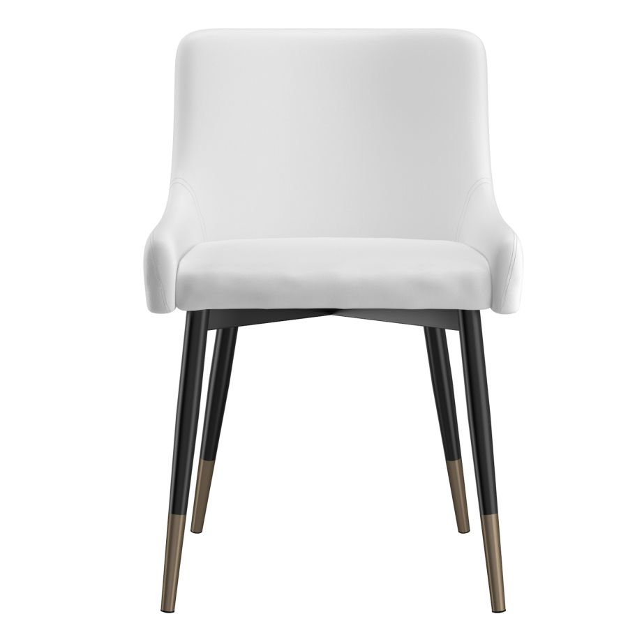 Chaise d'appoint Xander, ensemble de 2, en blanc