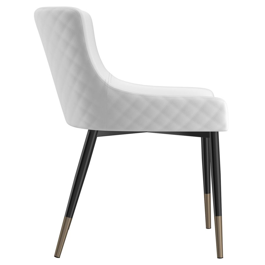 Chaise d'appoint Xander, ensemble de 2, en blanc