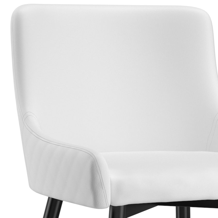 Chaise d'appoint Xander, ensemble de 2, en blanc