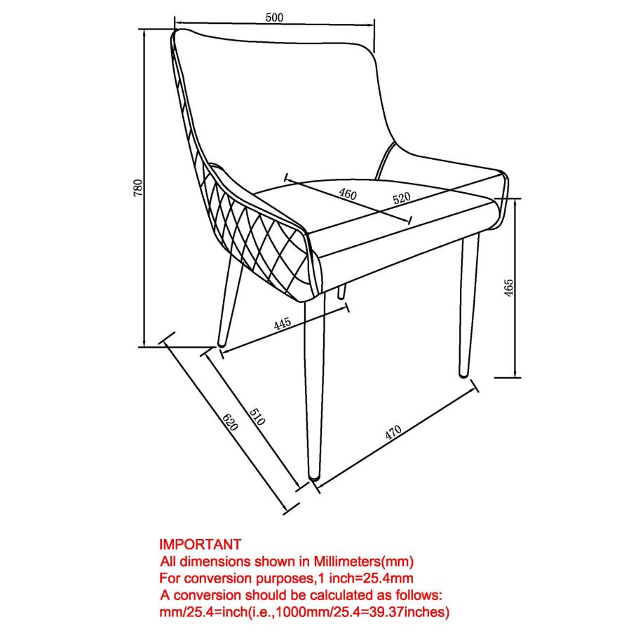 Chaise d'appoint Xander, ensemble de 2, en blanc