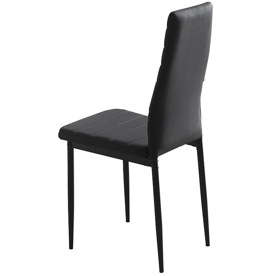 Chaise d'appoint Contra, ensemble de 6 en noir