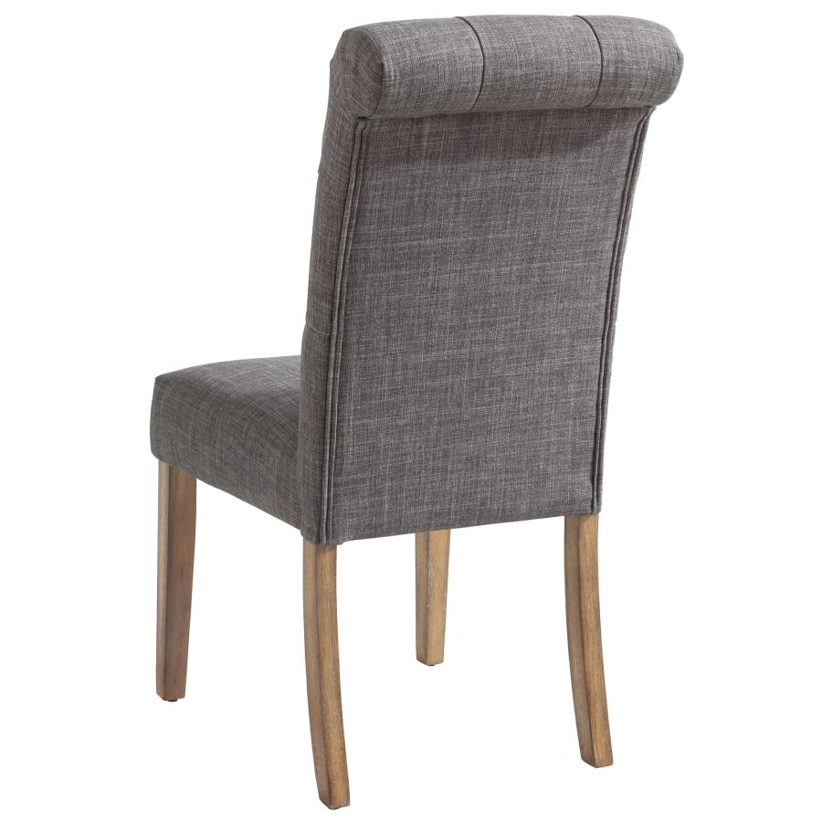 Chaise d'appoint Melia, lot de 2 en gris 