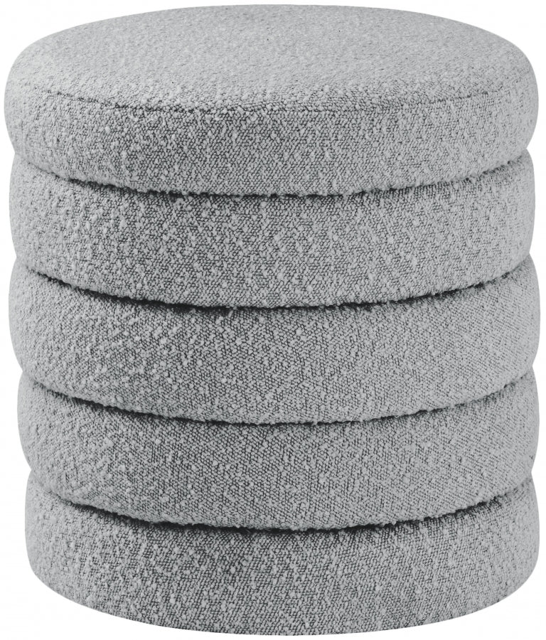 Pouf Aphia en tissu bouclé | Tabouret