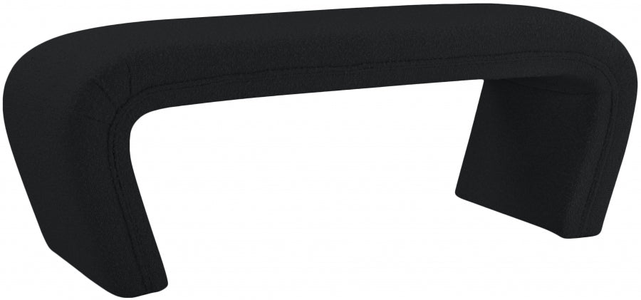 Banc en tissu bouclé Odélia