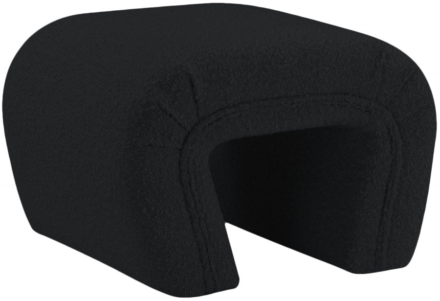Banc en tissu bouclé Odélia