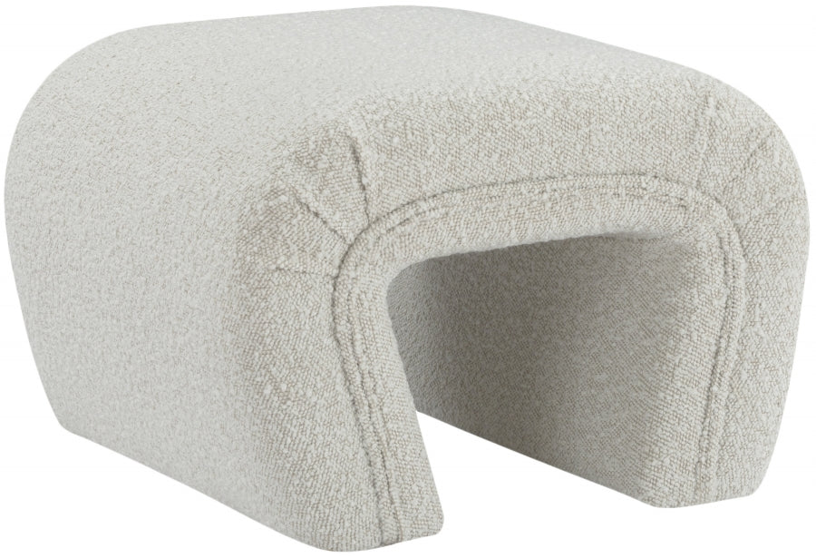 Banc en tissu bouclé Odélia
