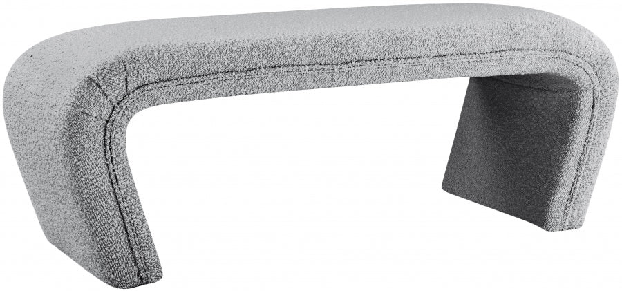 Banc en tissu bouclé Odélia