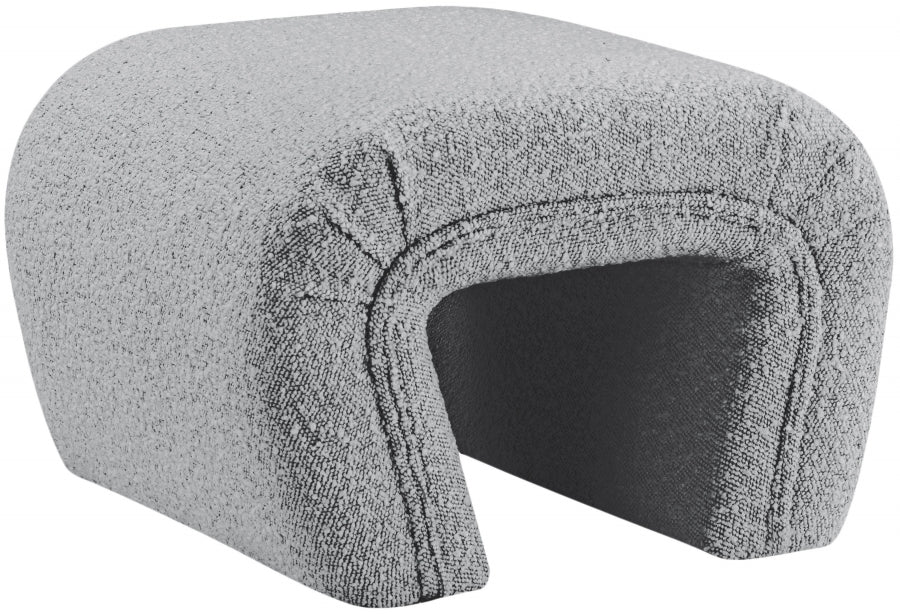 Banc en tissu bouclé Odélia