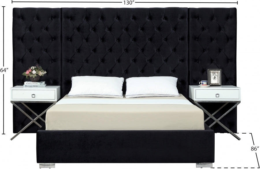 Grand lit en velours