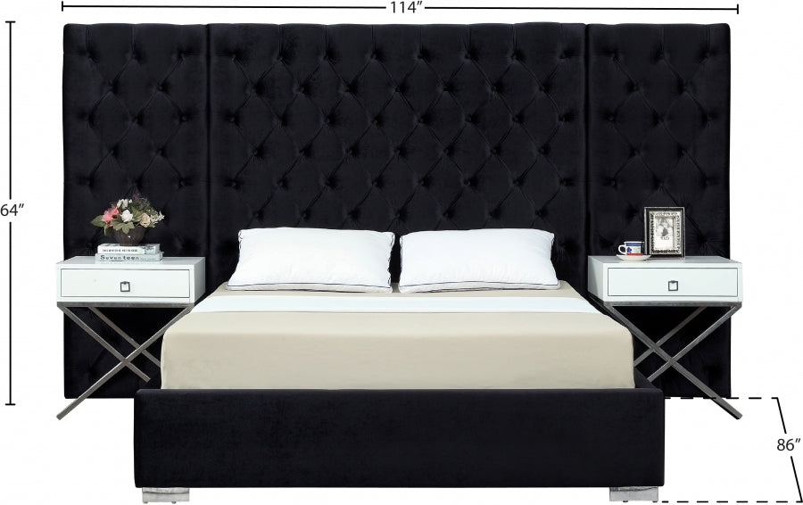 Grand lit en velours
