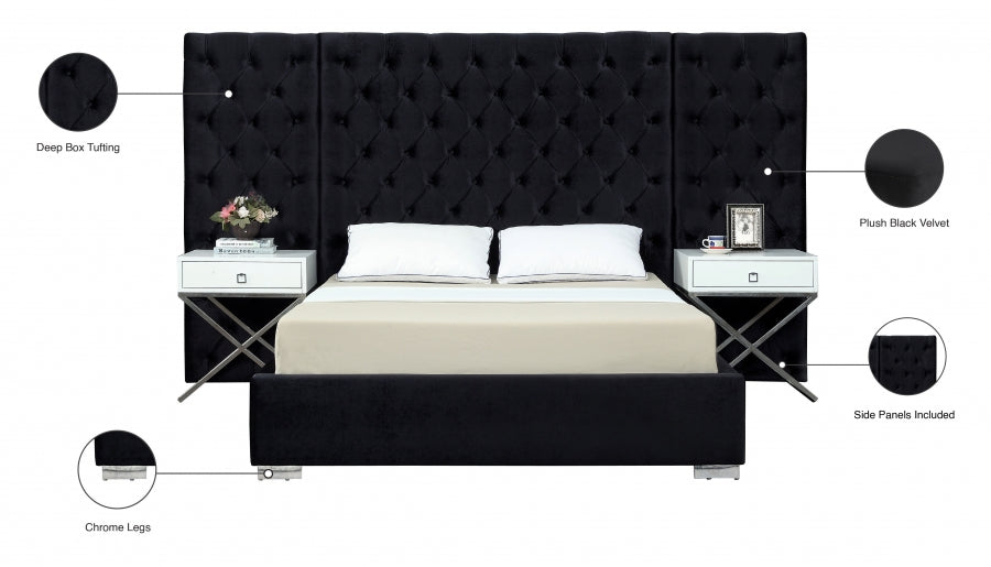 Grand lit en velours