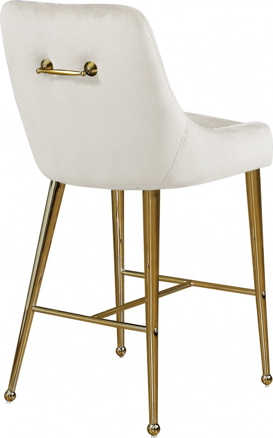 Tabouret de comptoir en velours Owen