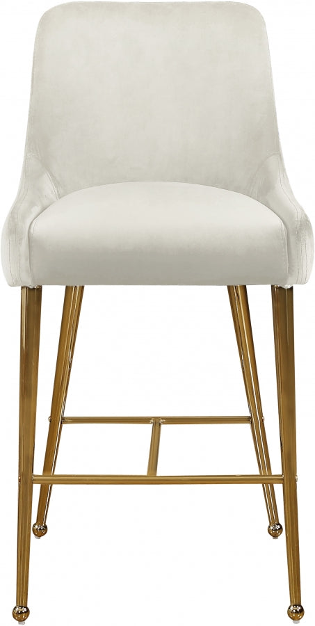 Tabouret de comptoir en velours Owen